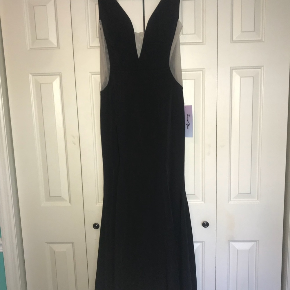Promgirl black trumpet style dress